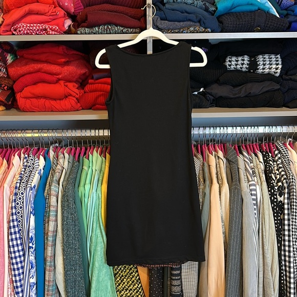 Soprano black/orange print sleeveless dress size S - Picture 3 of 3